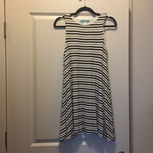 Black, white and gray, soft A-line dress